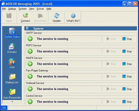 MERCUR Messaging 2005 Screenshot