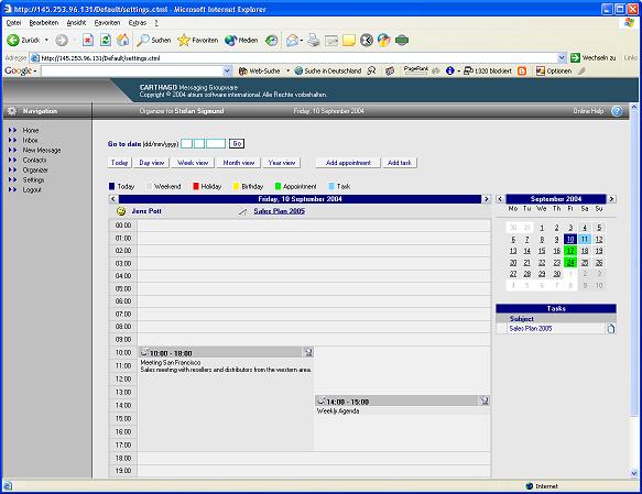 CARTHAGO Groupware Screenshot
