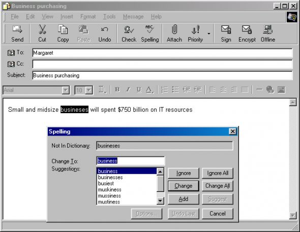 ABCSpell for Outlook Express Screenshot