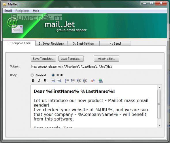MailJet Screenshot