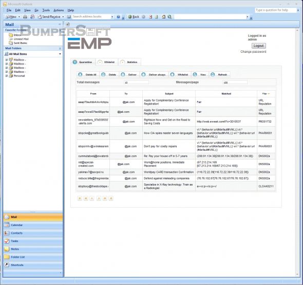 Extensible Messaging Platform (EMP) Screenshot