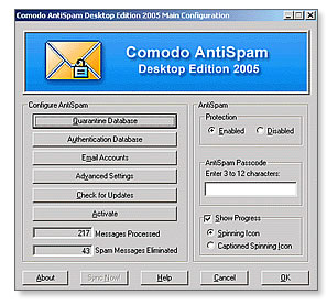 Comodo Antispam Desktop Screenshot
