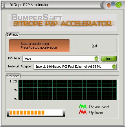 BitRope P2P Accelerator Screenshot