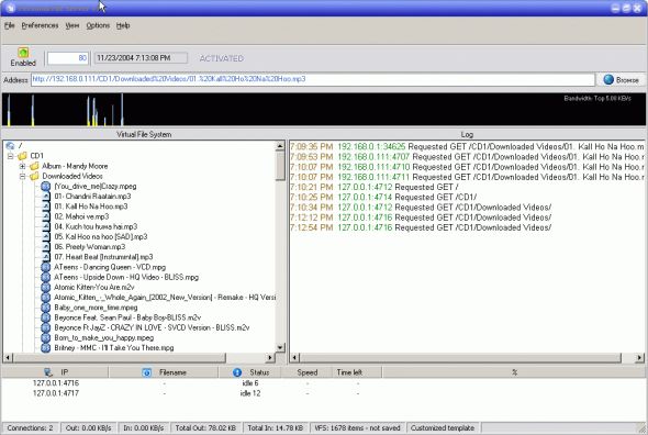 Personal File Server Screenshot