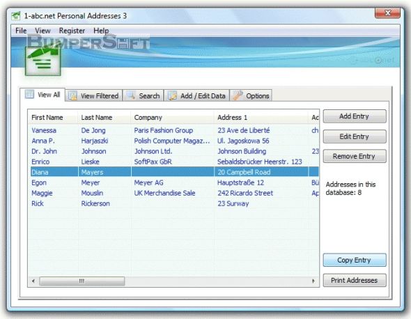 1-abc.net Personal Addresses Screenshot