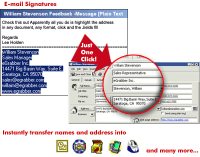 AddressGrabber Standard Screenshot