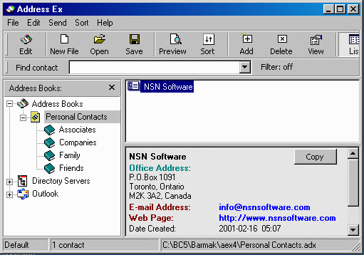Address Ex Screenshot