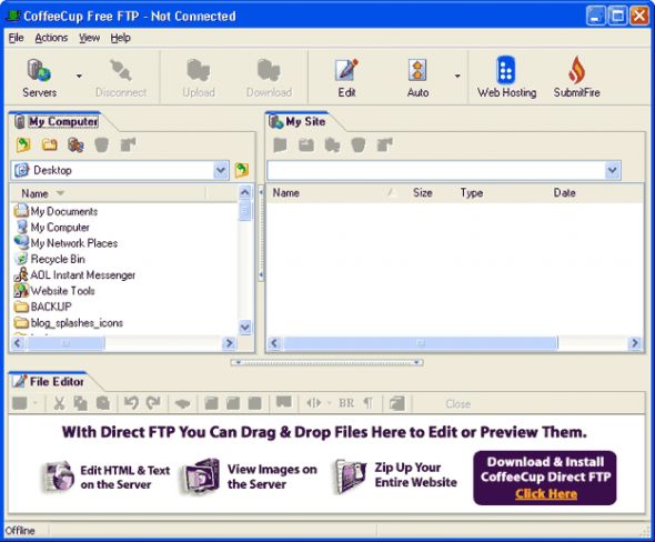 CoffeeCup Free FTP Screenshot