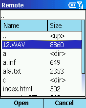 Orneta FTP for Smartphone 2002 Screenshot