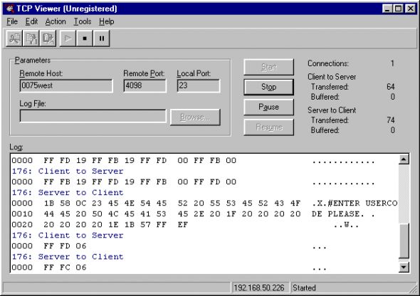 TCP Viewer Screenshot