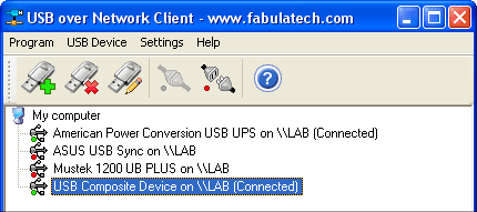 USB Over Network Screenshot