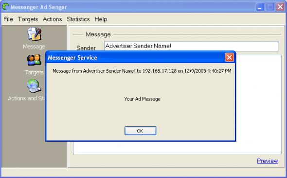 Messenger Ad Sender Screenshot