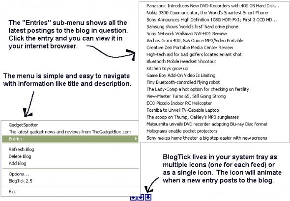 BlogTick RSS Monitor Screenshot