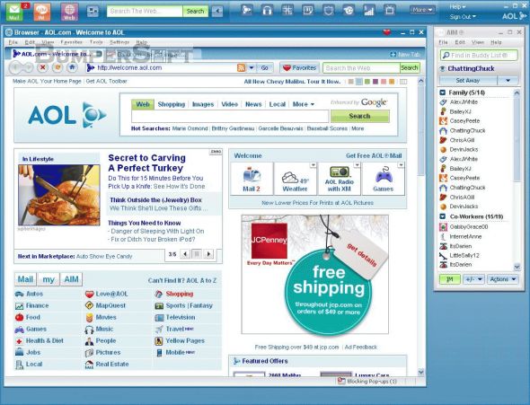 Screenshots Of Aol Desktop Formerly America Online Bumpersoft