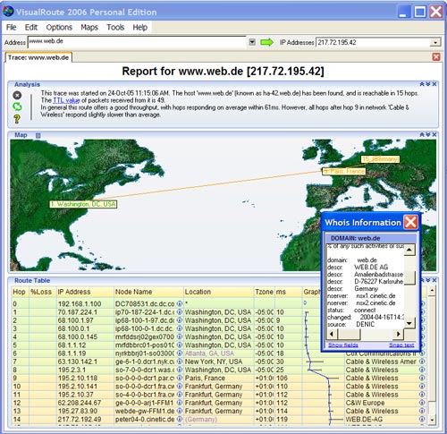 VisualRoute 2006 Screenshot