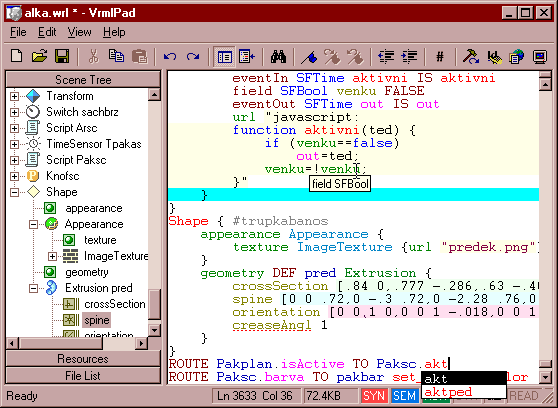 VrmlPad Screenshot