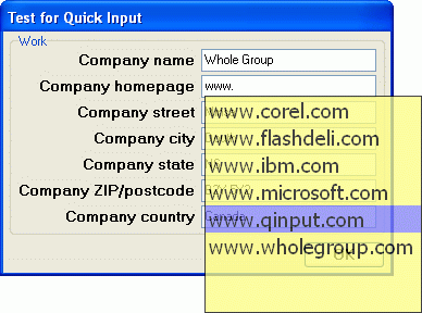 Quick Input Screenshot