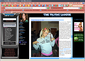 Paris Hilton Browser Screenshot