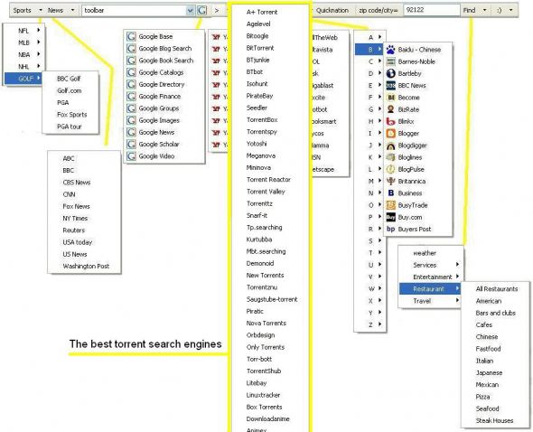 Torrent Toolbar Screenshot