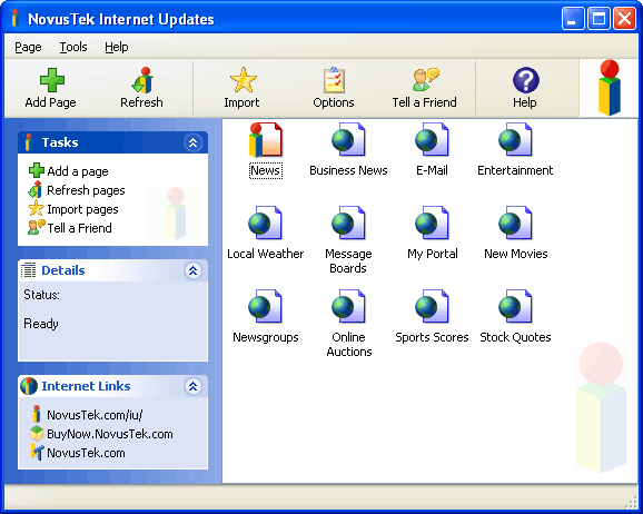 NovusTek Internet Updates Screenshot