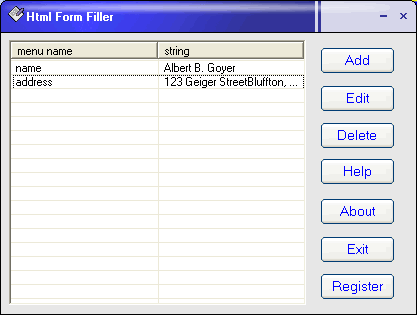 Html Form Filler Screenshot