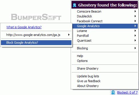 Ghostery for Google Chrome Screenshot