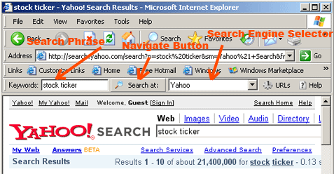 Web Search Bar Screenshot