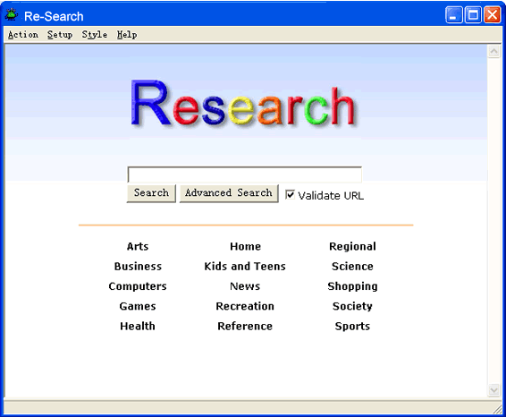 Re-Search Screenshot