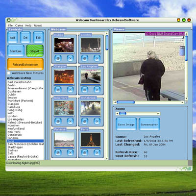 Webcam Dashboard Screenshot