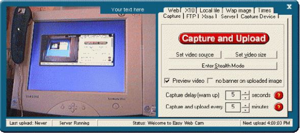 Easy Free Web Cam Screenshot
