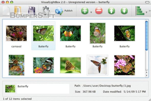 Visual LightBox Mac Screenshot