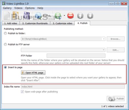 Video LightBox for MAC Screenshot