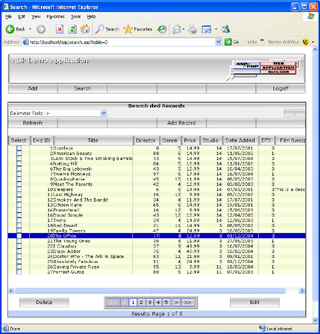 ASP/PHP Web Application Builder Screenshot