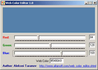 Web Color Editor Screenshot