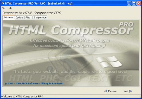 HTML Compressor PRO Screenshot