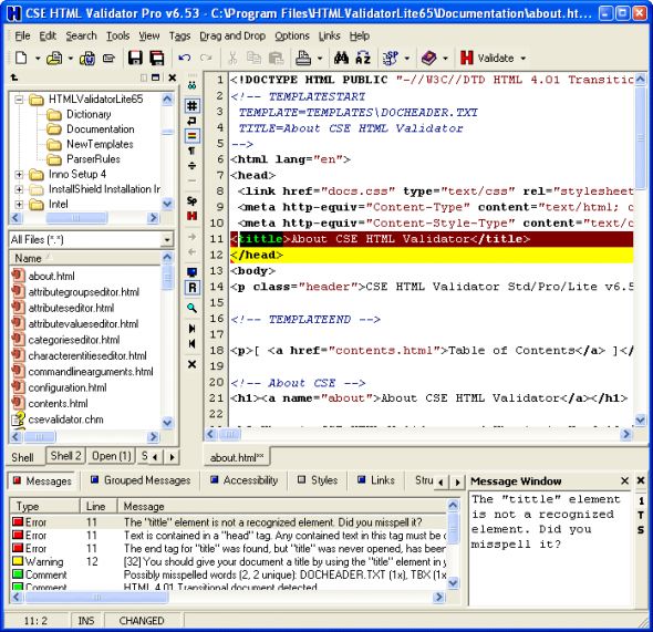 CSE HTML Validator Professional Screenshot