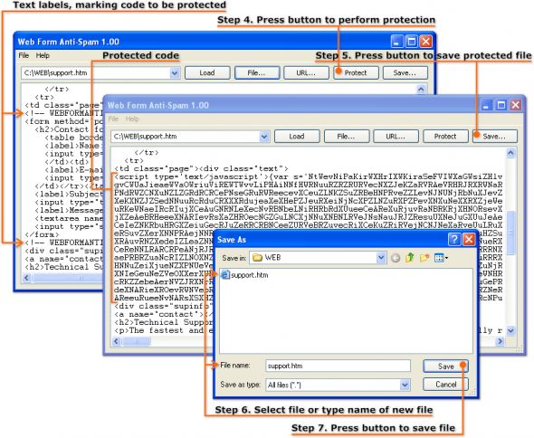 Web Form Anti-Spam Screenshot