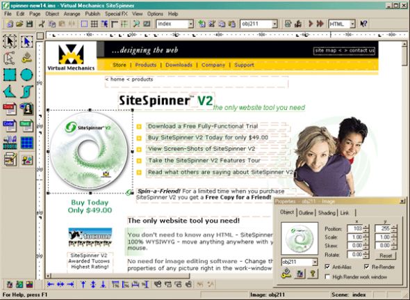 SiteSpinner Screenshot