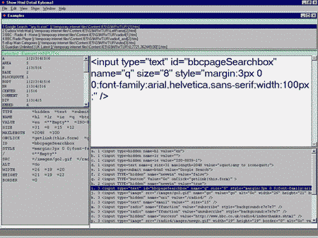 Kyboma HTML Example Finder and Script Extractor Screenshot