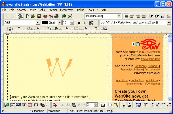 Easy Web Editor Screenshot