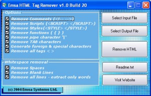 Emsa HTML Tag Remover Screenshot