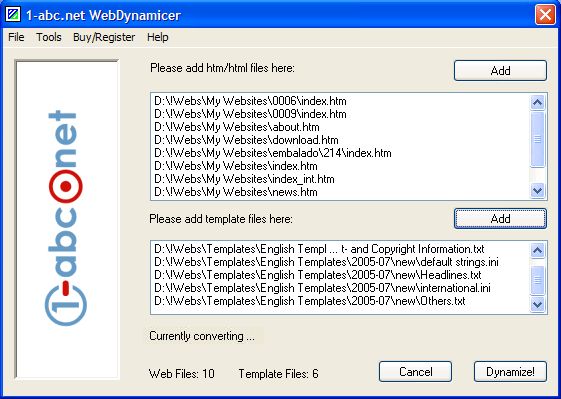 1-abc.net WebDynamicer Screenshot