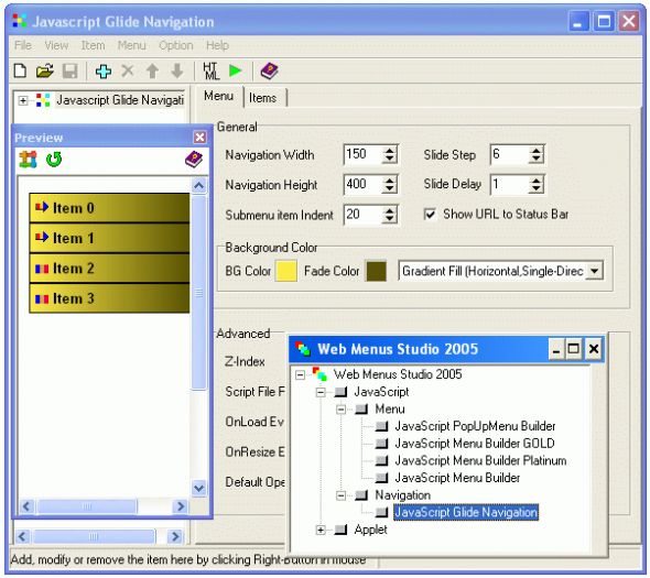 Web Menus Studio 2005 Screenshot