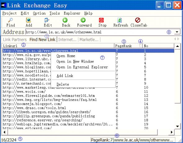 Link Exchange Easy Screenshot