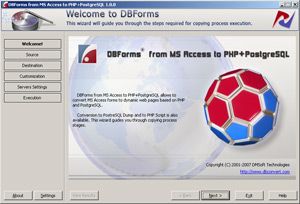 DBForms from MS Access to PHP+PostgreSQL Screenshot