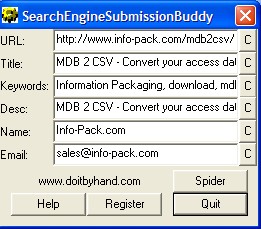 Search Engine Submission Buddy Screenshot