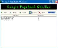 Google PageRank Checker Screenshot