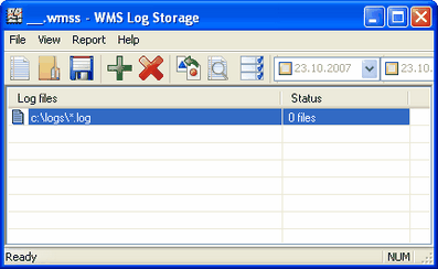 WMS Log Storage Screenshot