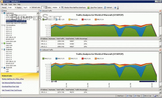 SolarWinds Real-Time NetFlow Analyzer Screenshot