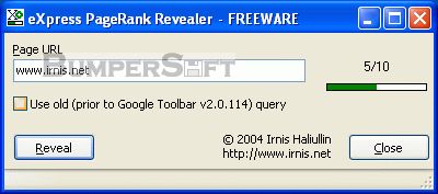 eXpress PageRank Revealer Screenshot